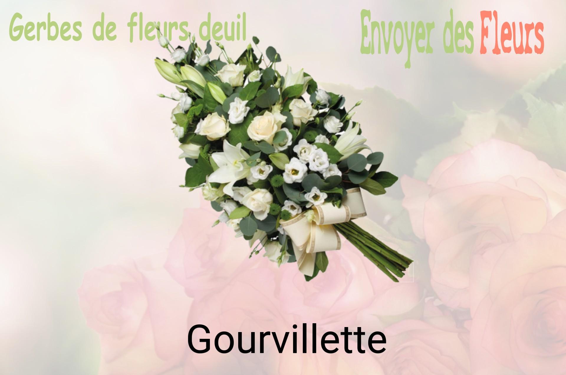 Gerbe de fleurs de deuil livrée à Gourvillette